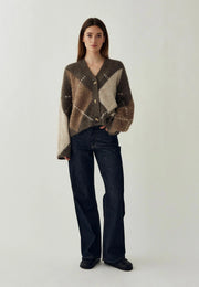 N-laiana knit cardigan ash brown