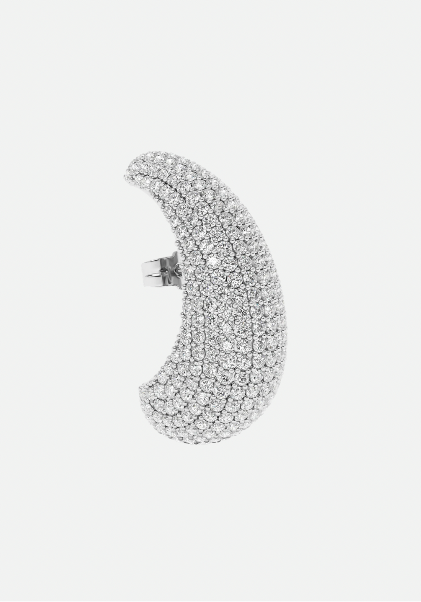 Bulb Diamond Earstud Silver