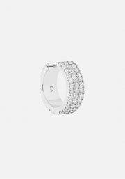 Flat Diamond Earring Silver