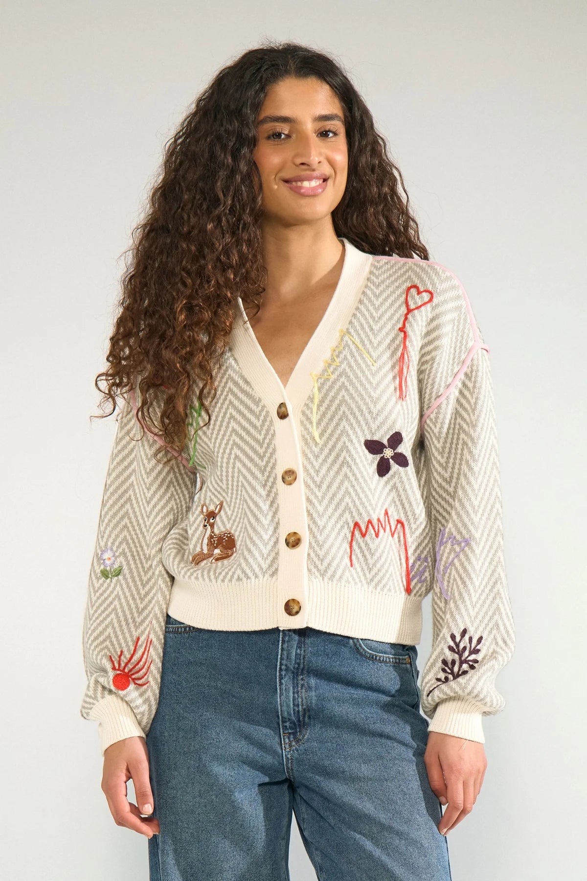 Nuravissi cardigan light grey