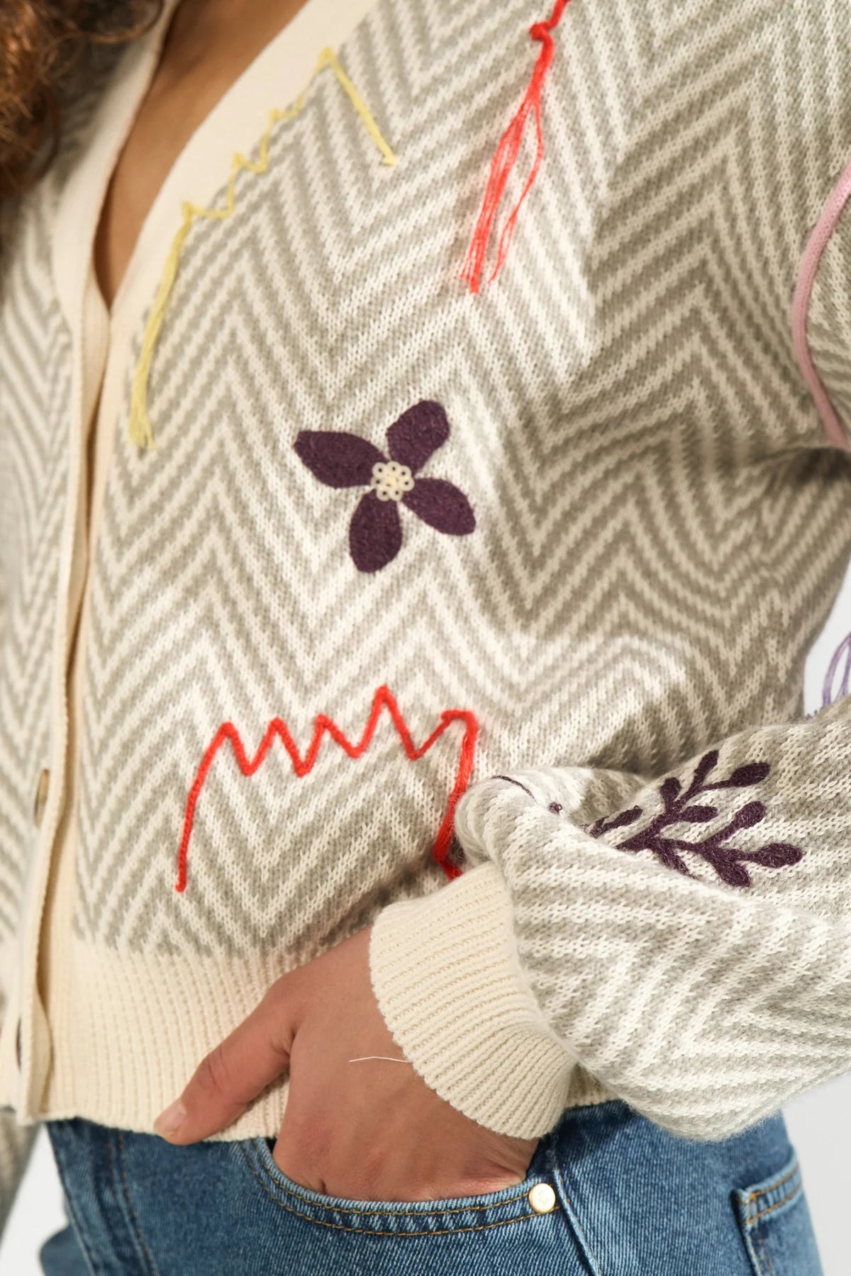 Nuravissi cardigan light grey