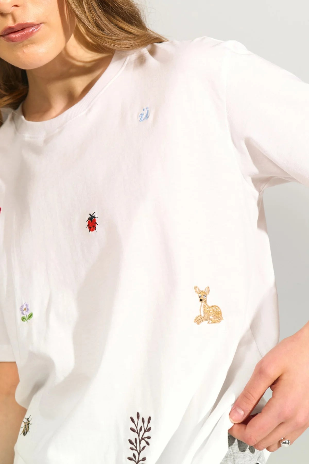 Nutenia boxy t-shirt bright white
