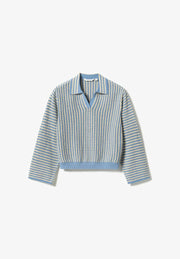N-makenna knit blue stripe