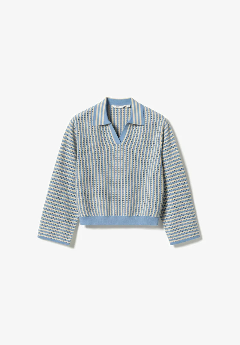 N-makenna knit blue stripe