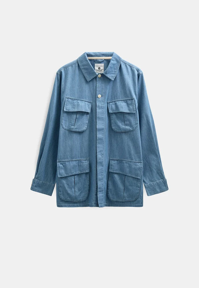 Akotto 4 pocket shirt blue denim