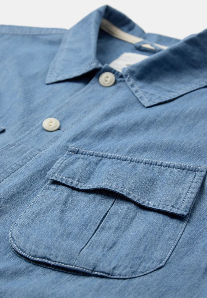 Akotto 4 pocket shirt blue denim