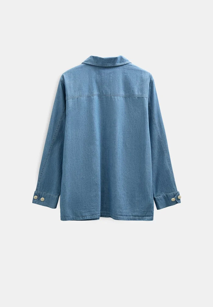 Akotto 4 pocket shirt blue denim