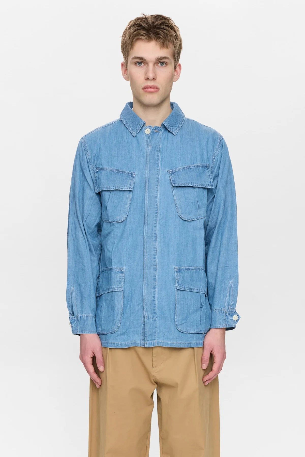 Akotto 4 pocket shirt blue denim