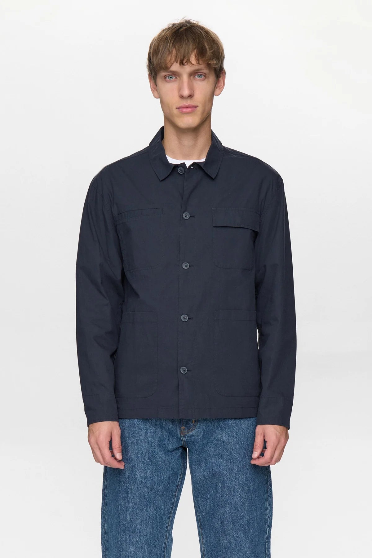 Akodin poplin shirt sky captain