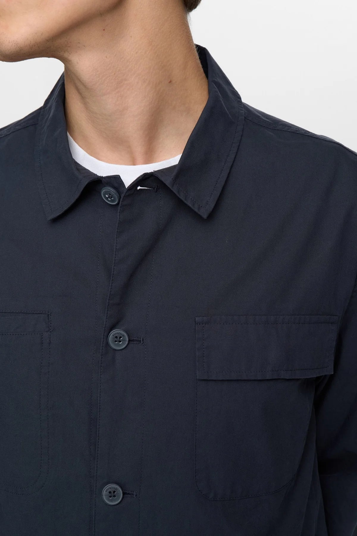 Akodin poplin shirt sky captain
