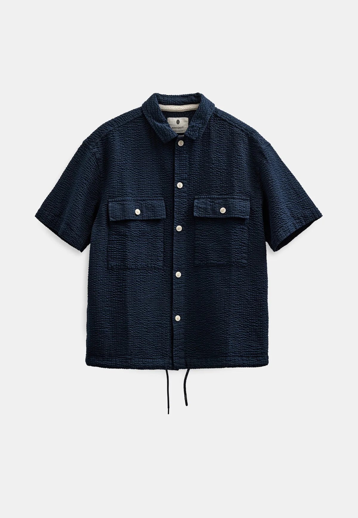 Akotto Seersucker SS Overshirt Sky Captain
