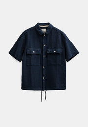 Akotto Seersucker SS Overshirt Sky Captain