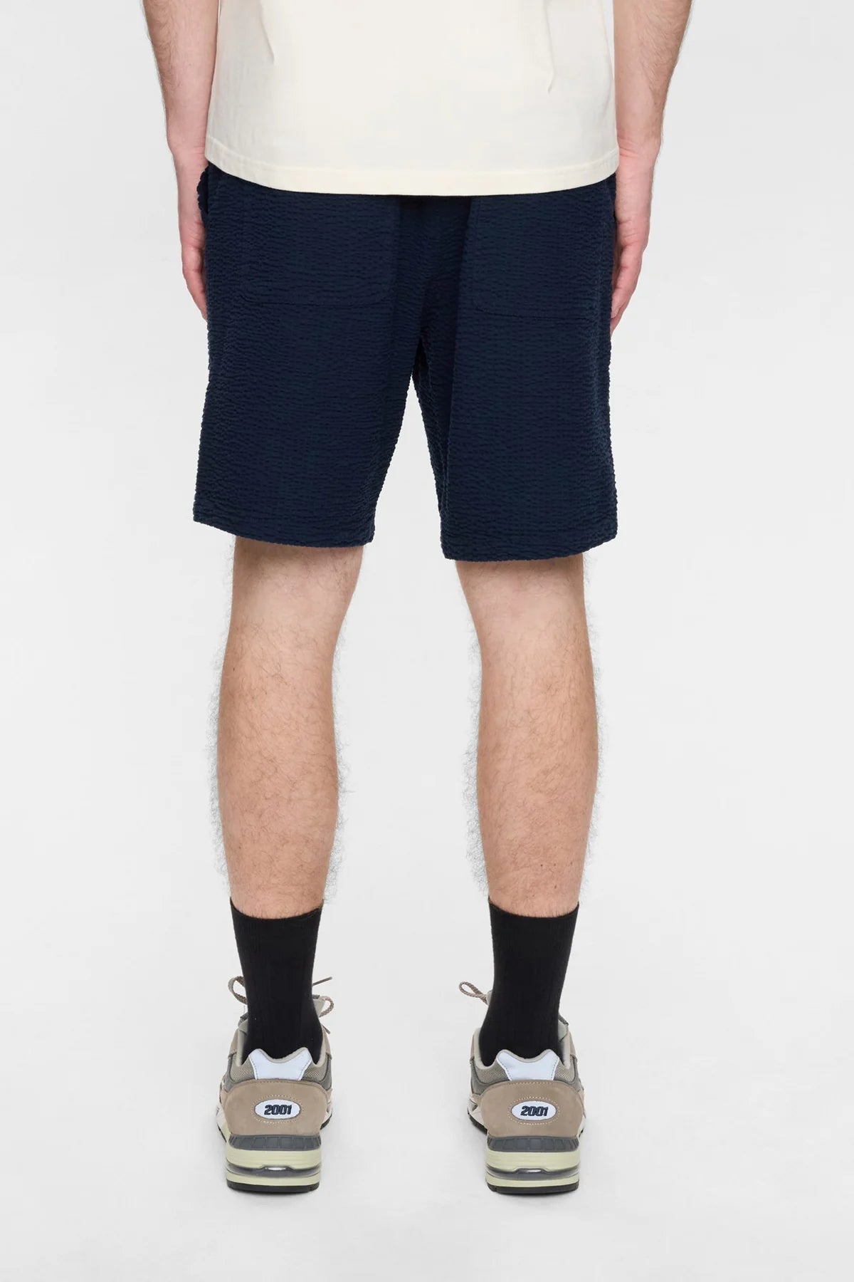 Akjan Seersucker Shorts Sky Captain
