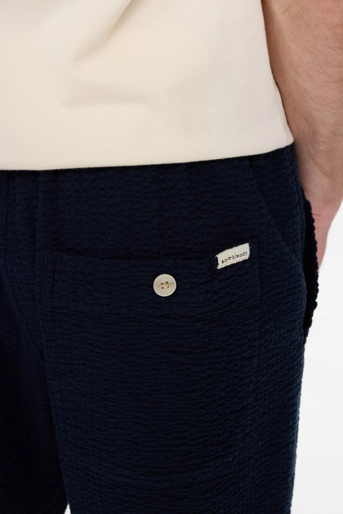 Akjan Seersucker Shorts Sky Captain