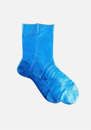 One ribbed laminted sock cielo