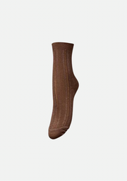 Drake Glitter Socks Brown
