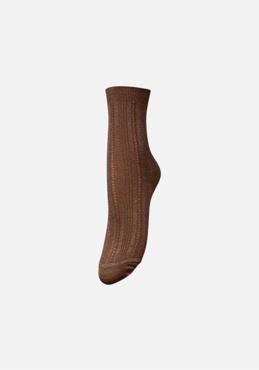 Drake Glitter Socks Brown