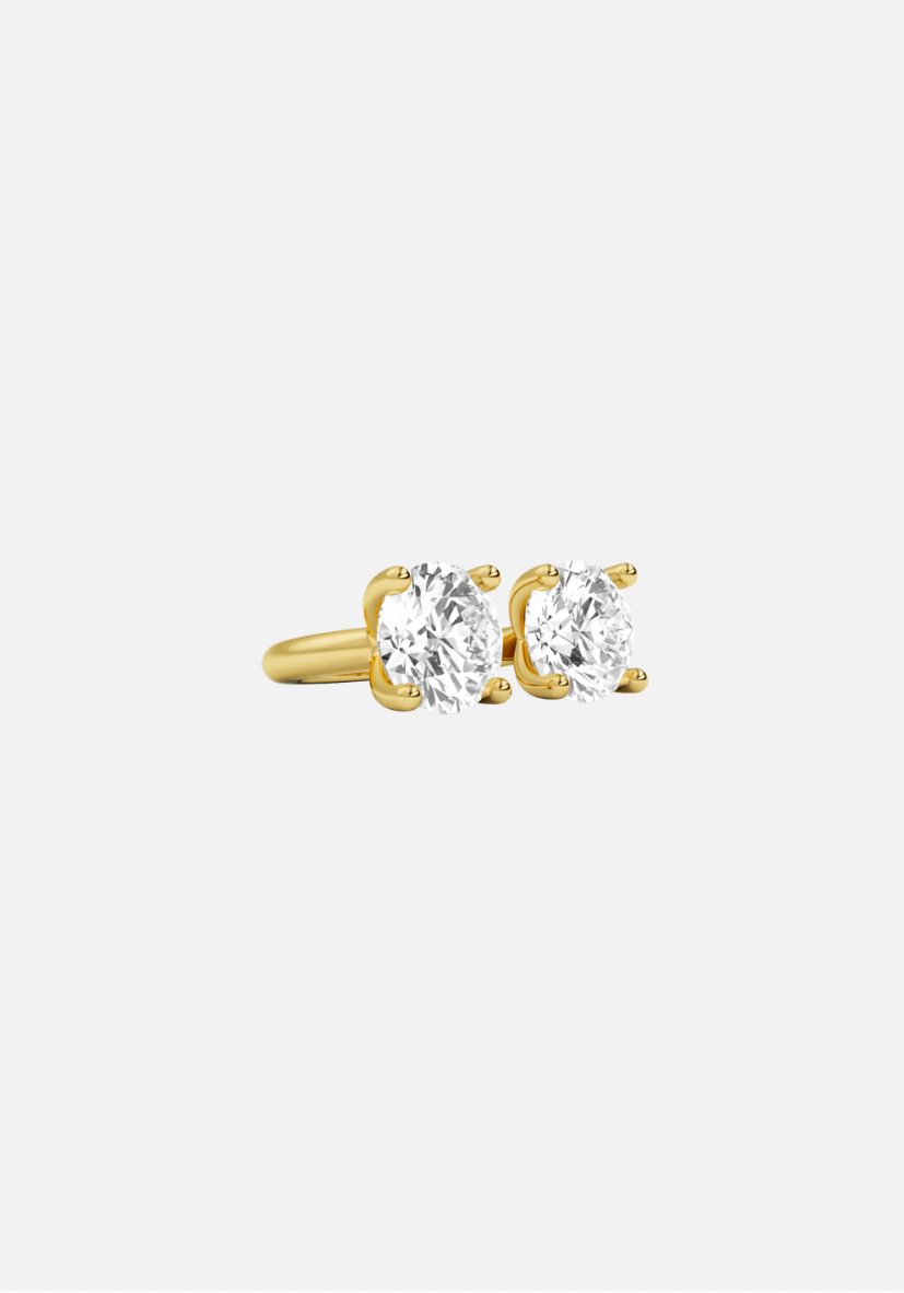 Double diamond ring gold