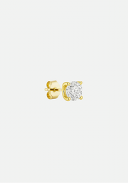 Crystal Diamond Earstud Gold