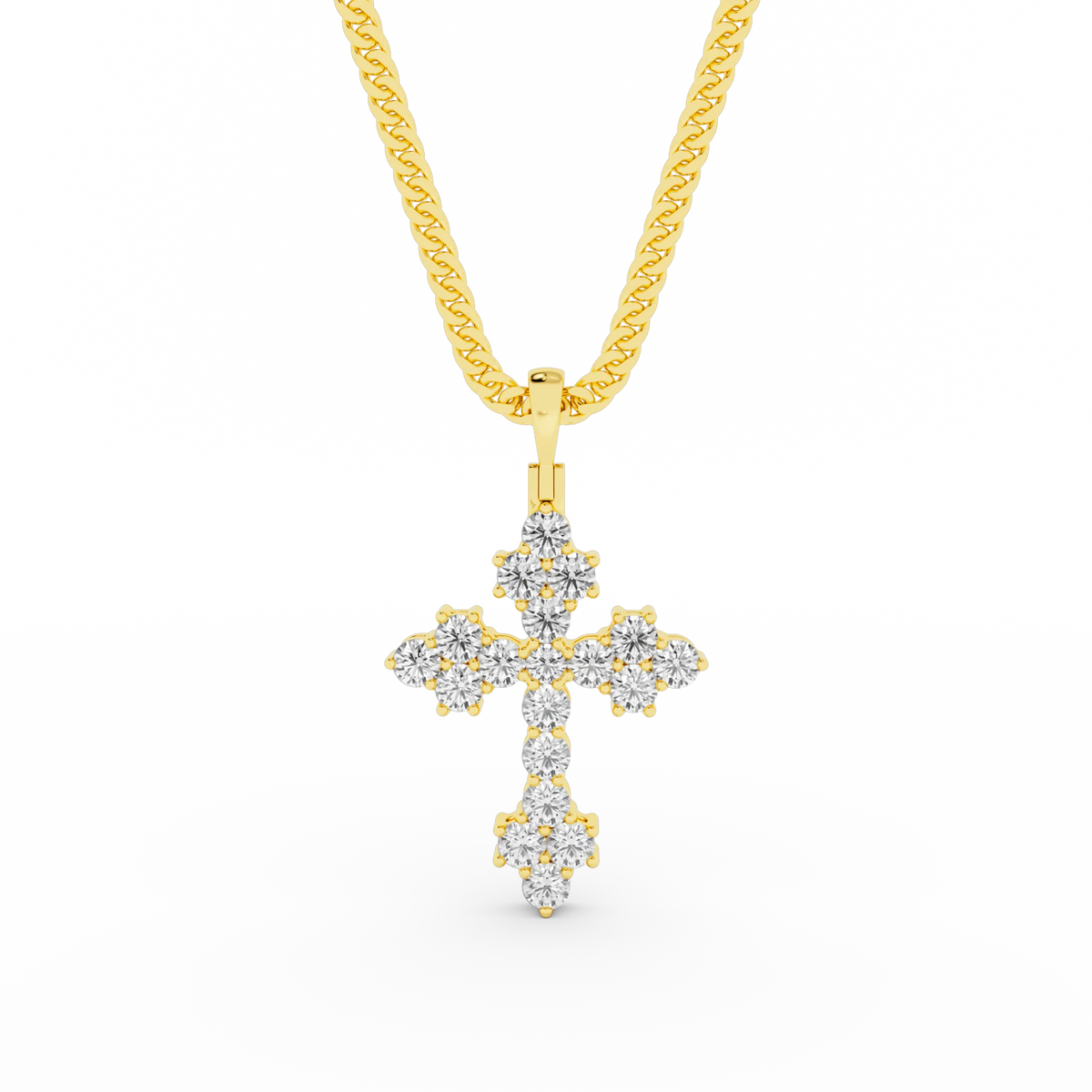 Ava cross necklave gold