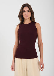 Anna knit top bordeaux
