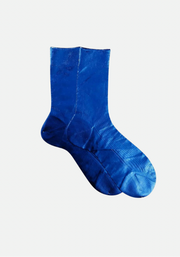 One ribbed laminted sock deep blue