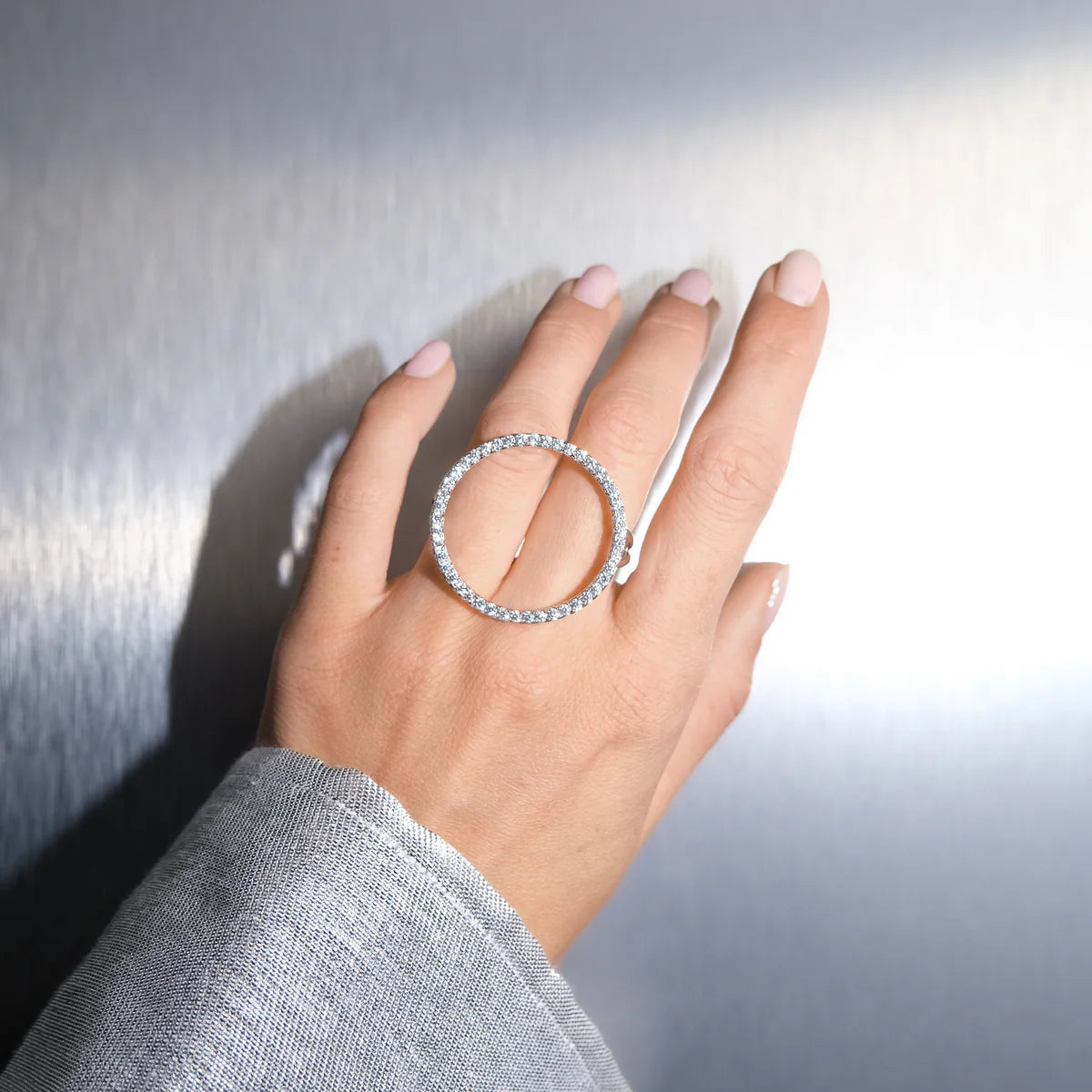 Joy diamond ring silver