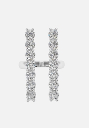 Iris Diamond Ring Silver