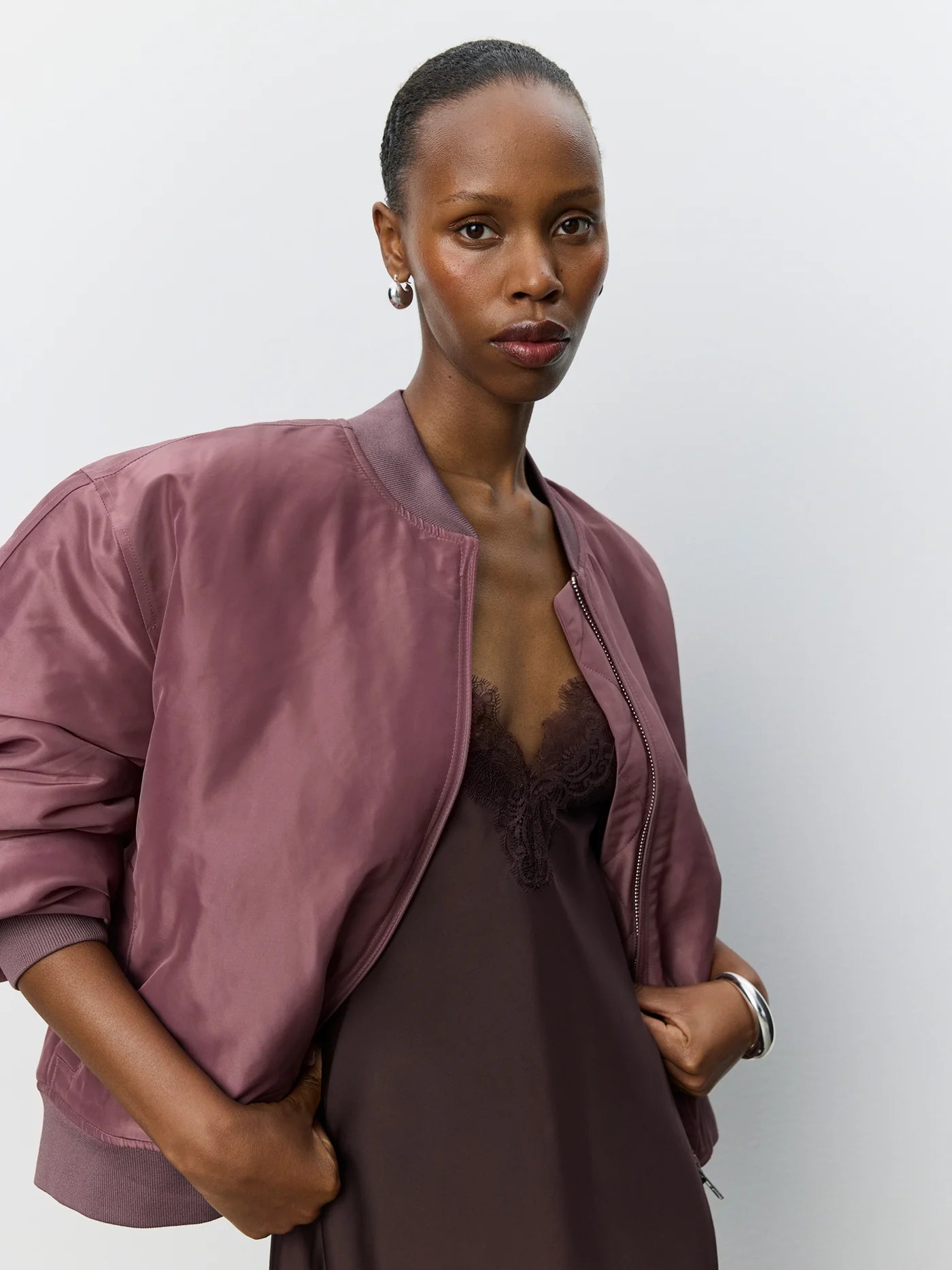 Billasw Bomber Jacket Plum