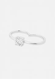 Gaya solitaire ring silver