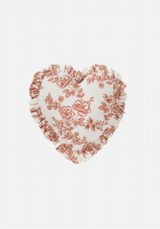 Whimsical rose heart cushion