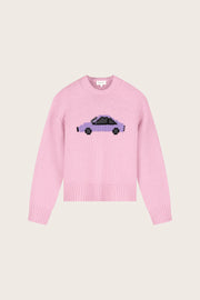 Thelma pullover pink car