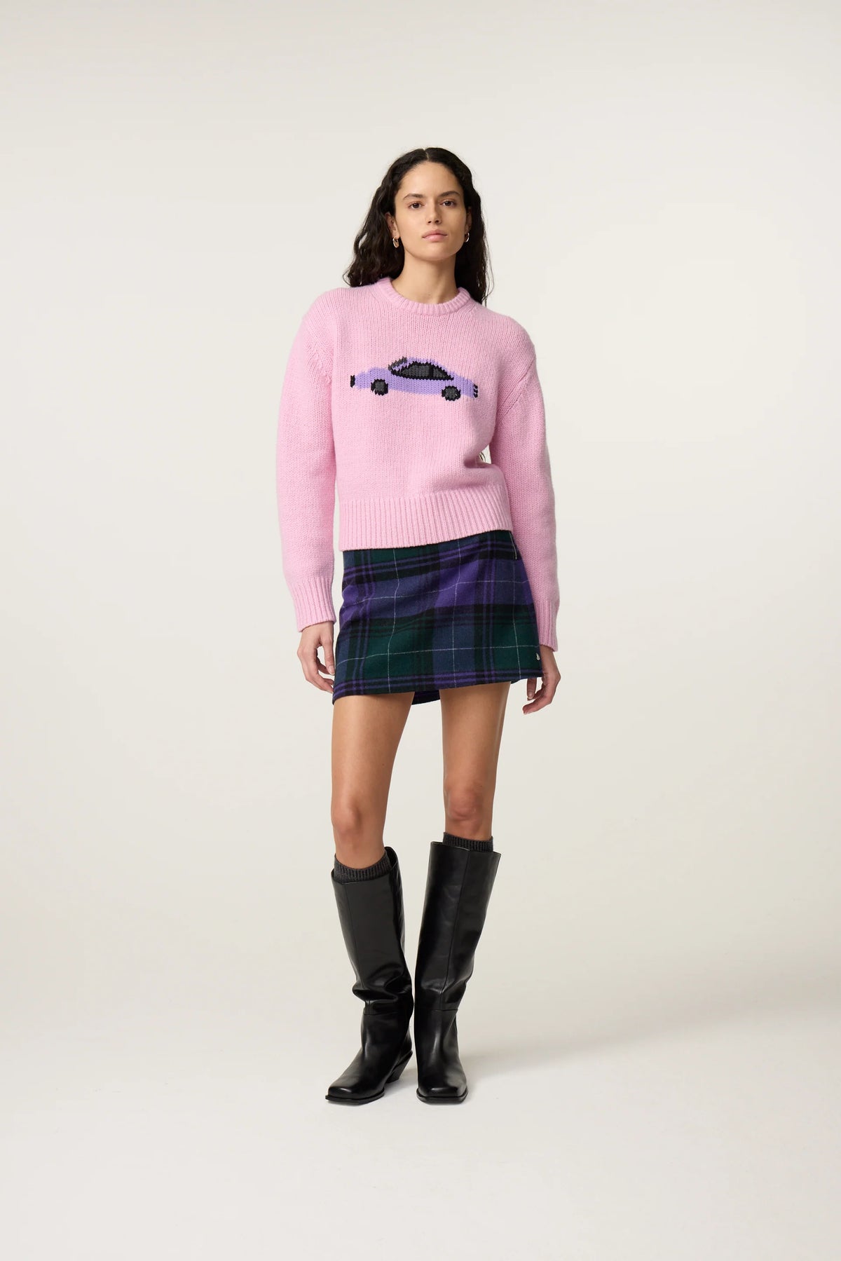 Thelma pullover pink car