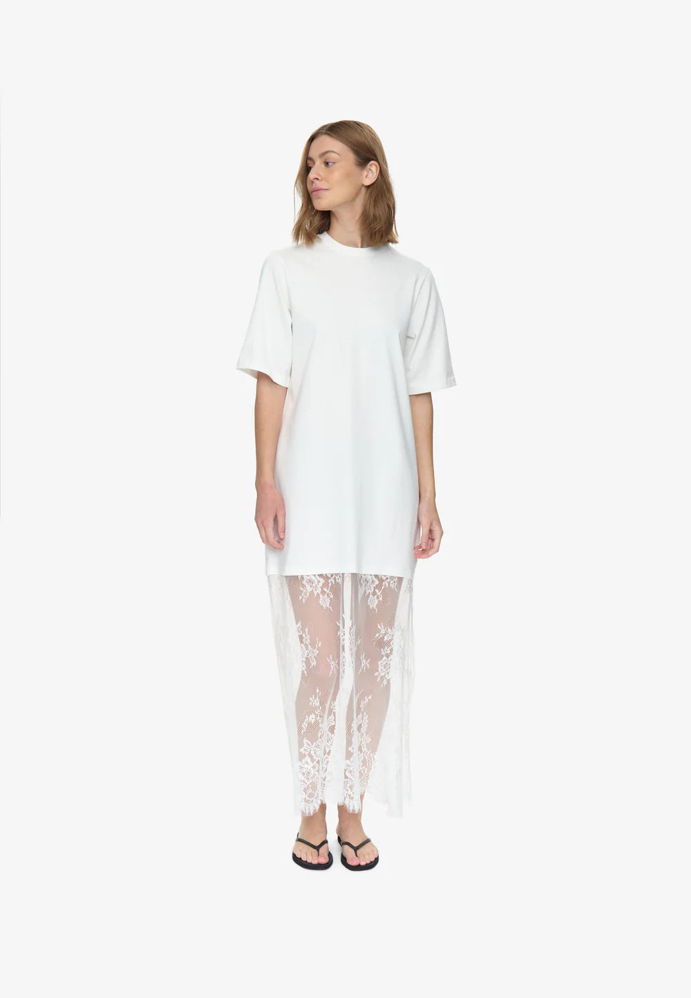 Cambria Tee Dress White