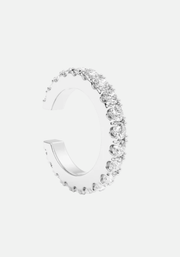 Classic Diamond Earcuff Silver