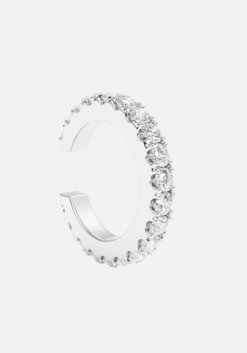 Classic Diamond Earcuff Silver