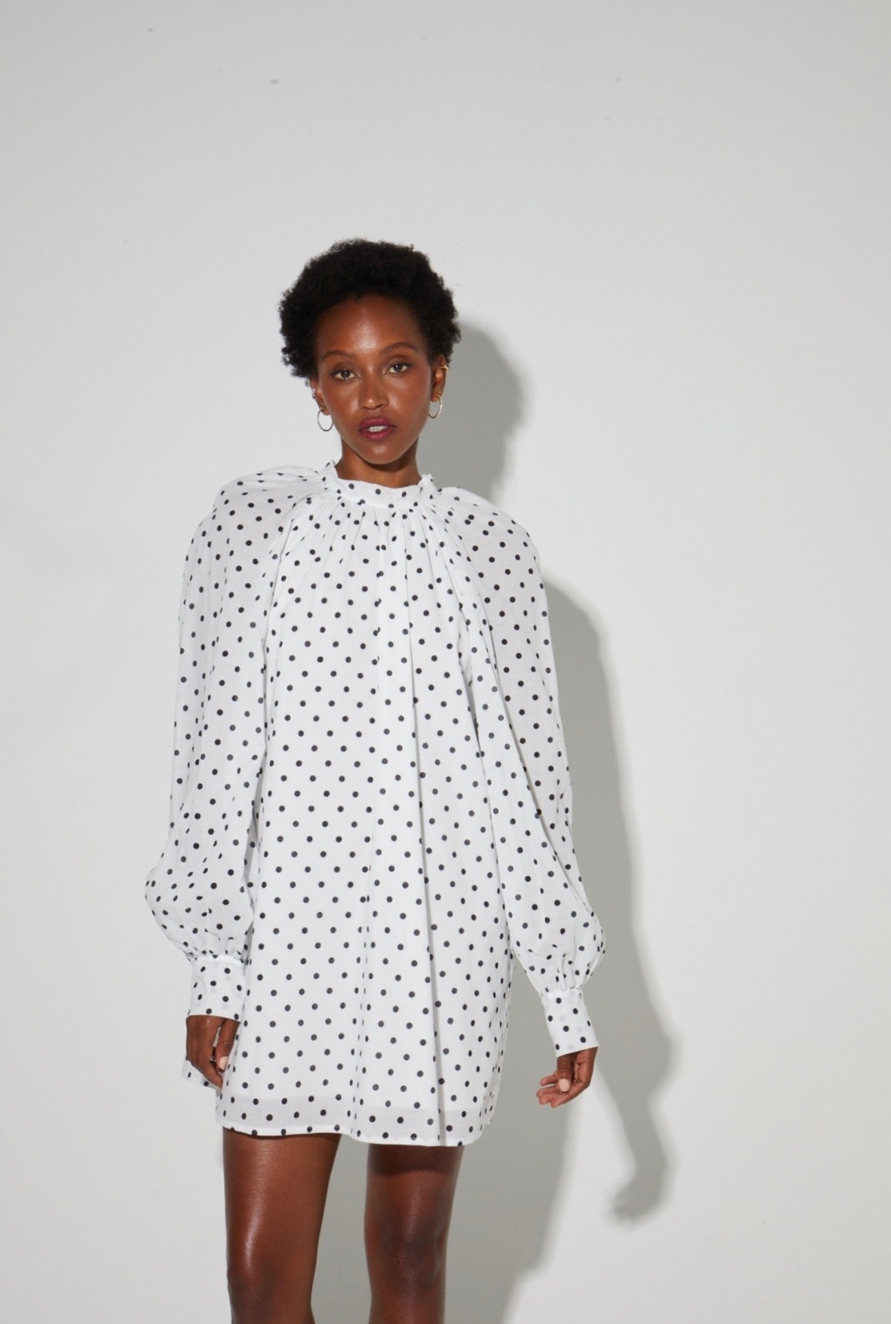 Dress ilona polka dot white