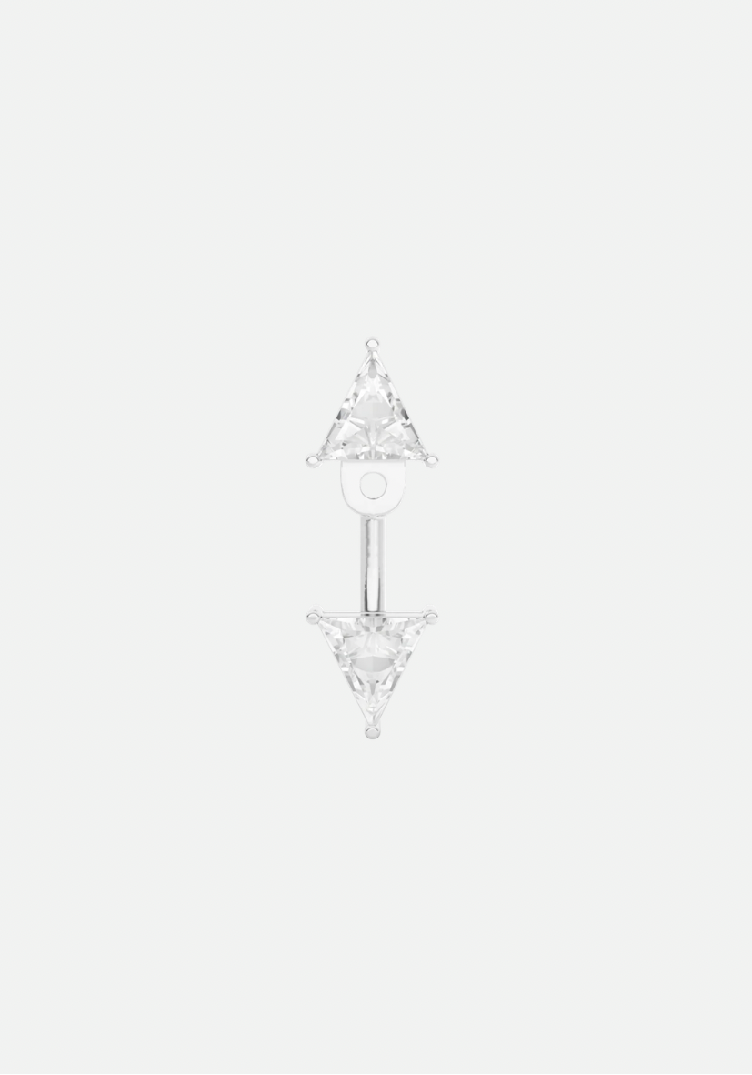 Triangle Jacket Earstud Silver