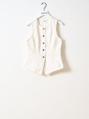 Lyla denim vest white