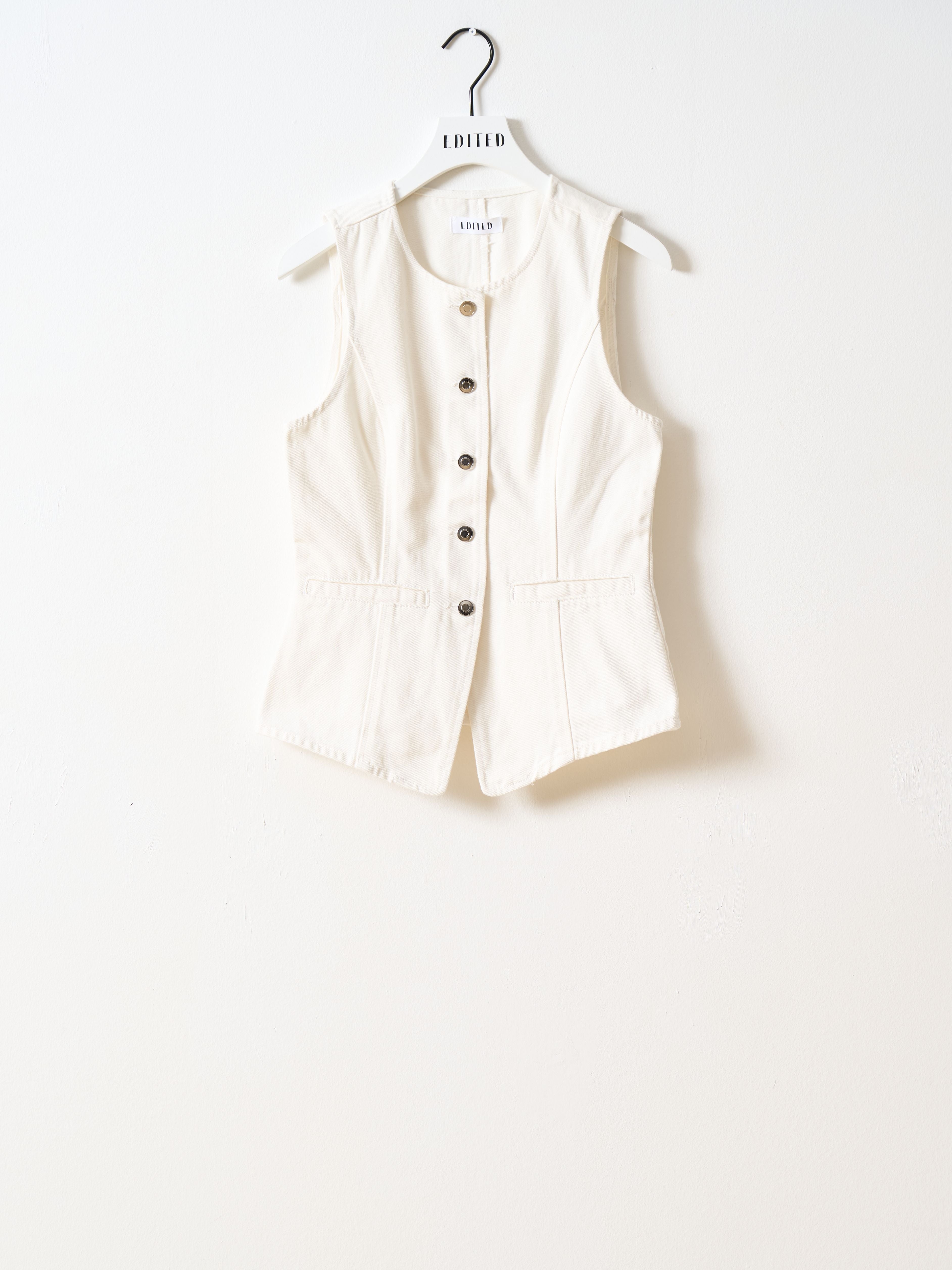Lyla denim vest white