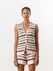 Nadja Knit Vest striped