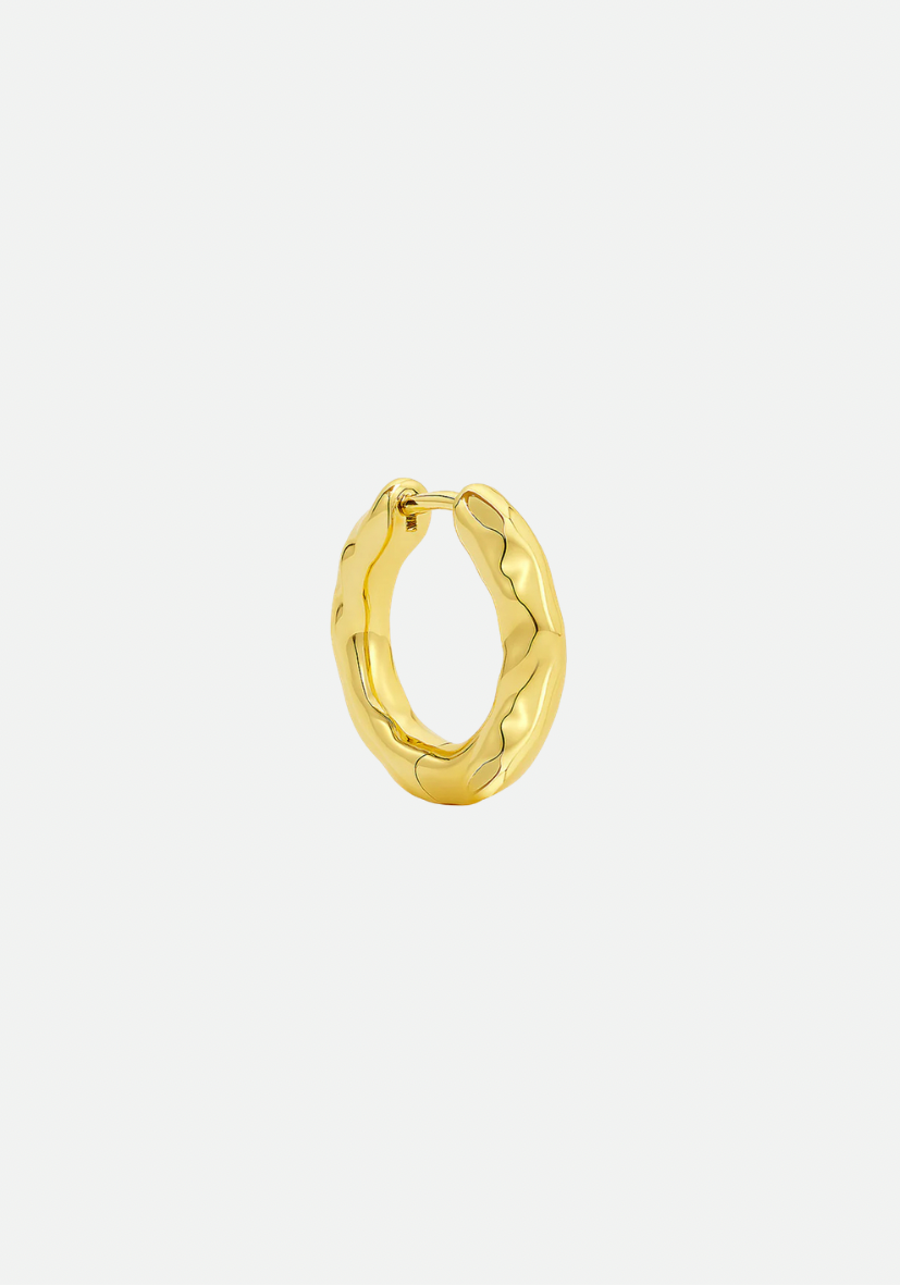 Chunky Kos Molten Earring Gold