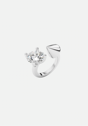 Spike Diamond Ring Silver