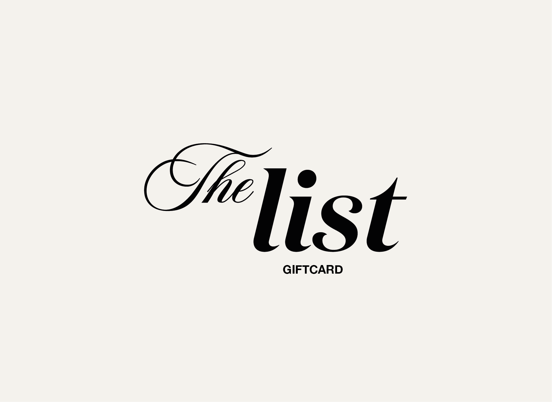 The List Giftcard