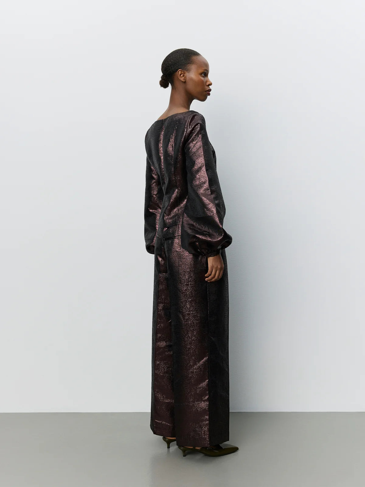 Hannesw wide leg trouser plum