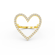 Heart diamond ring gold