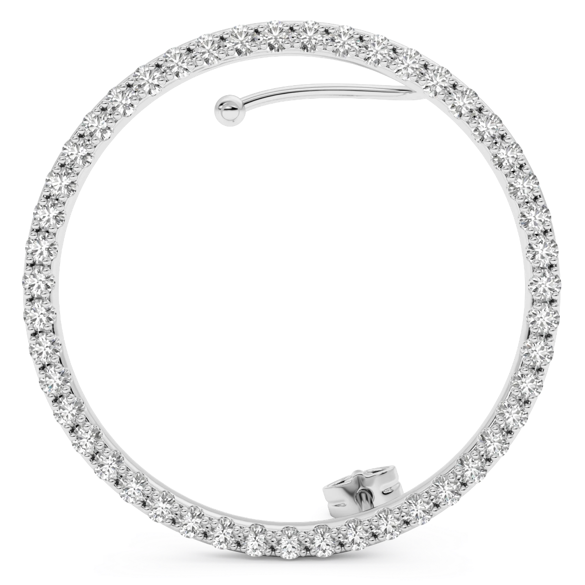 Kay Diamond Earstud Left Silver