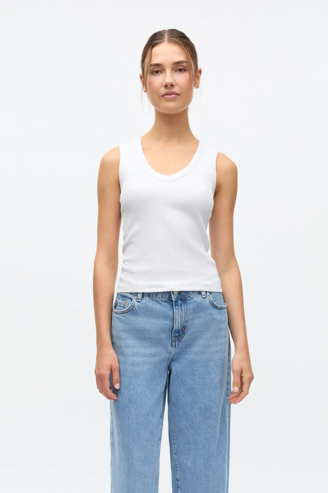 Enally SL V-N Tee White