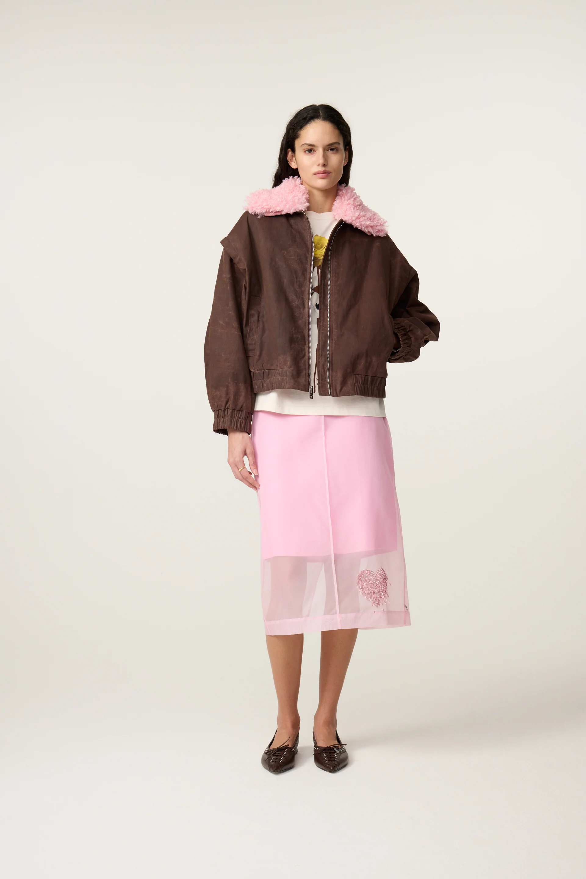 Jasmine skirt pink rose