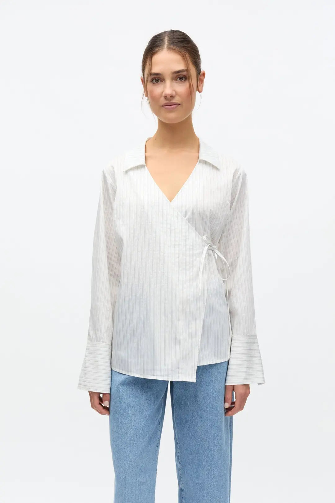 Enakron LS V-N Shirt White